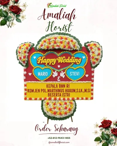 Karangan Papan Bunga Pernikahan di Sudiang Raya